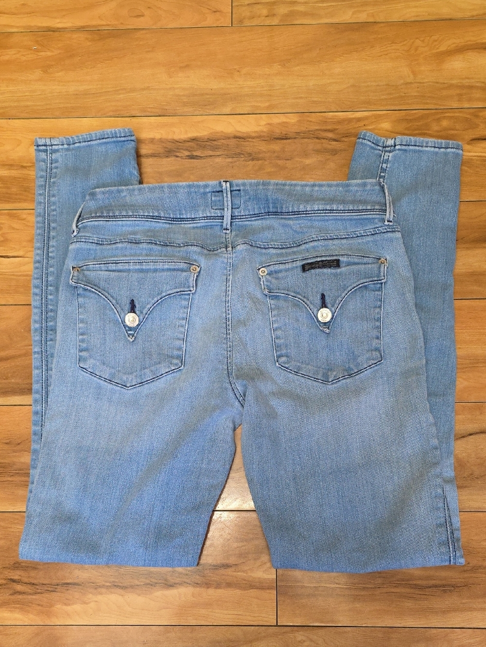 Hudson Size 30 Collin Flap Stretch Skinny Jeans Medium Wash Blue
